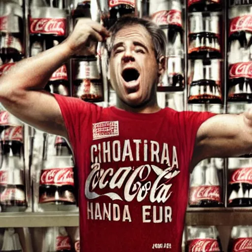 Image similar to James hoffman realizing coca cola is better than coffee, surprised, detailed, studio, highly detailed, photo