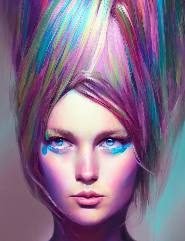 Image similar to portrait, girl, painting by peter morbacher, beautiful colors, trending on artstation, digital art, 4 k resolution, detail, high quality, clear focus, headquarters design, clear, crazy detail, concept art