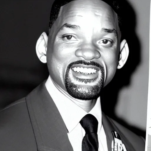 Image similar to Will smith as a nazi general , historical photo