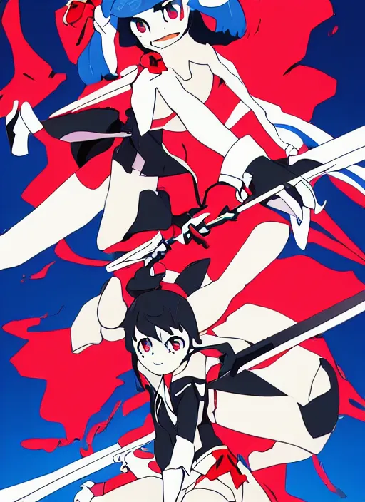 Image similar to kill la kill, studio trigger