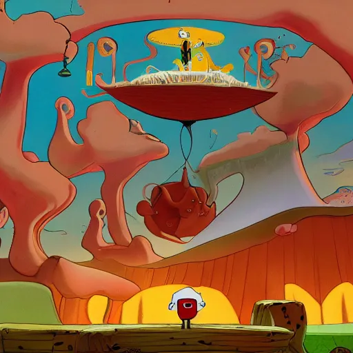 Prompt: a screenshot from adventure time by Salvador dali