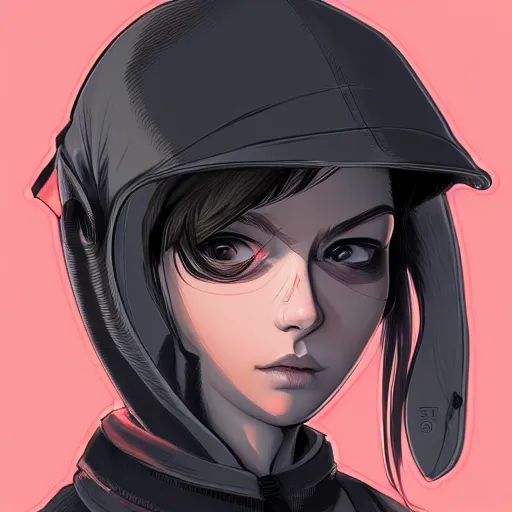 Prompt: occultist techwear student, androgynous, beautiful, detailed symmetrical close - up portrait, intricate complexity, in the style of artgerm and ilya kuvshinov, cel - shaded