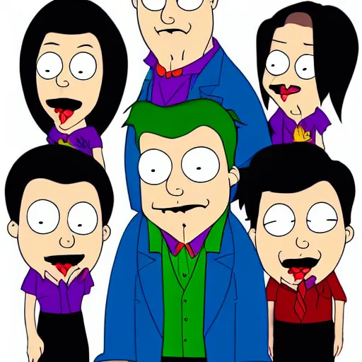 Image similar to the joker family guy art style