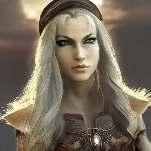 Image similar to elven female pirate, 4 k, ultra realistic, dramaitc lighting, illuminated, cinematic