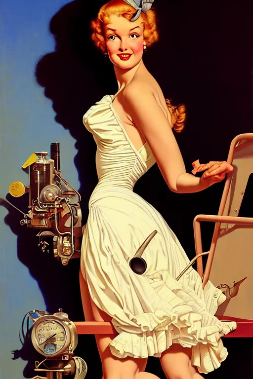 Image similar to laurence fishburn by gil elvgren and norman rockwell and rob gonsalves and hajime sorayama, hyperrealistic, high detail, ultra detailed, highly detailed face, ruffled fabric