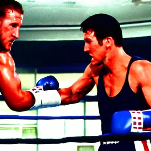 Prompt: movie still of harry kane as a boxer in rocky 4,