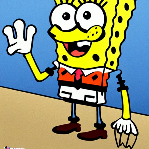 Image similar to spongebob drawn by Studio Trigger