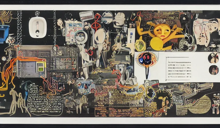 Image similar to GUI for a program that summons the Howler Monkey Gods, futuristic, esoteric, web design, app design, by Nam June Paik, Man Ray, Charles Dellschau, Toshiko Okanoue