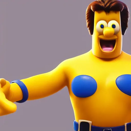 Prompt: sylvester stallone is spongebob squarepants, 3 d octane render, artstation, andrew krivulya