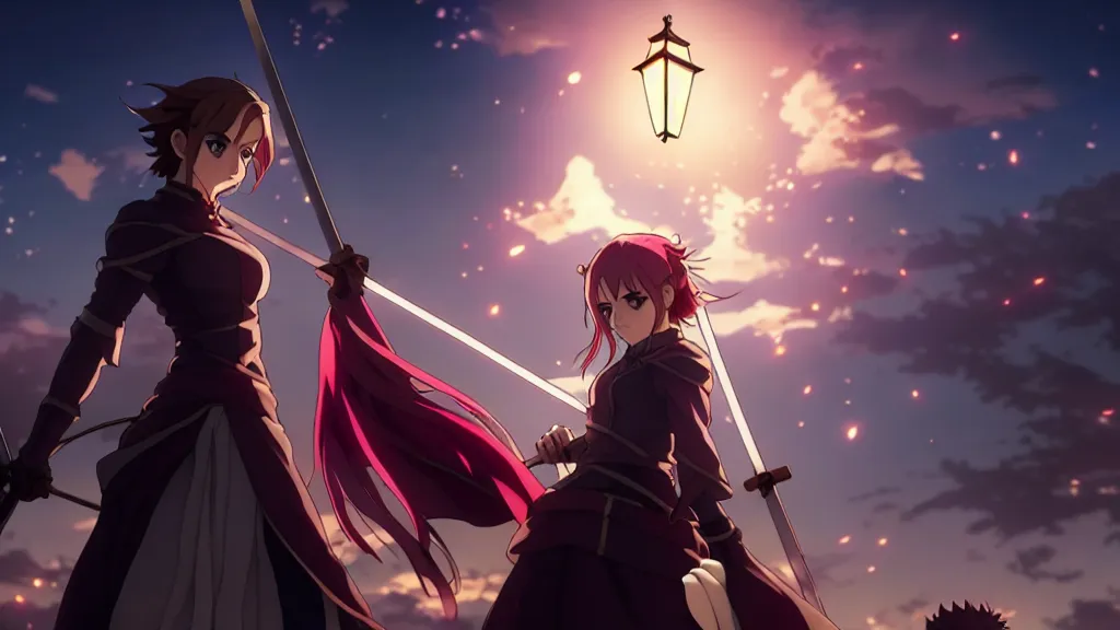 Image similar to emma watson in heavens feel movie, demon slayer, ufotable, high quality, artgerm, under street lamp, on a street at night, fate stay night, unlimited blade works, greg rutkowski, high resolution, dynamic pose, close up, street clothes, action, anime, koyoharu gotouge, sakuga