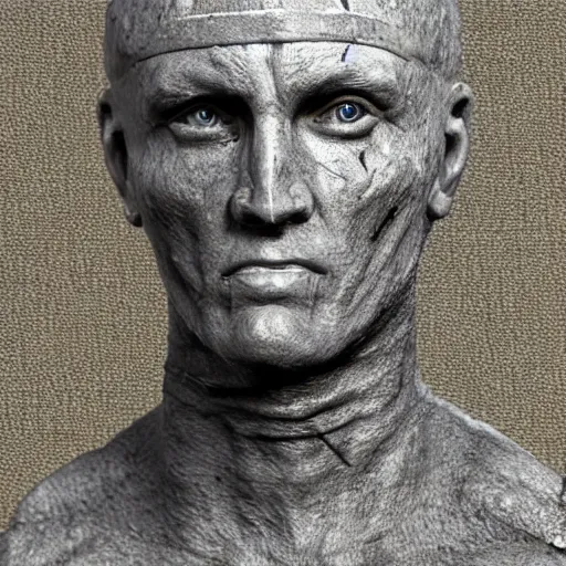 Image similar to lost war, wounded soldiers, pyrus victory, lone commander, extremely detailed, hyperrealistic, 4 k, real detailed face, full body