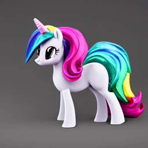 Image similar to studio photo of a ceramic figure, in the shape of a my little pony. photorealistic, minimalist, ultra detailed.