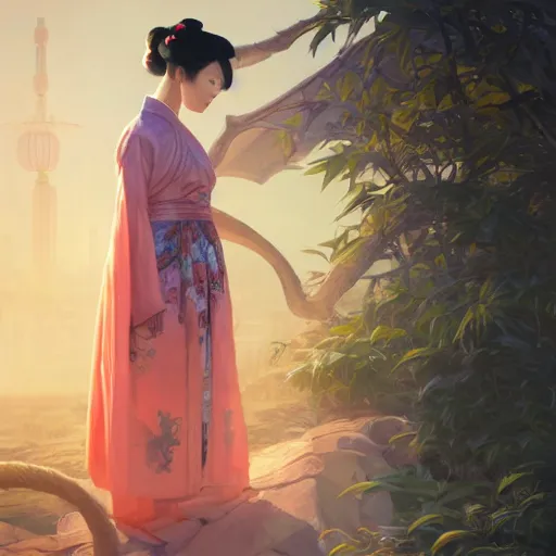 Prompt: portrait of chinese lady in cheongsam, highly detailed vfx portrait, unreal engine, greg rutkowski, loish, rhads, caspar david friedrich, makoto shinkai and lois van baarle, ilya kuvshinov, rossdraws, elegent, tom bagshaw, alphonse mucha, global illumination, detailed and intricate environment