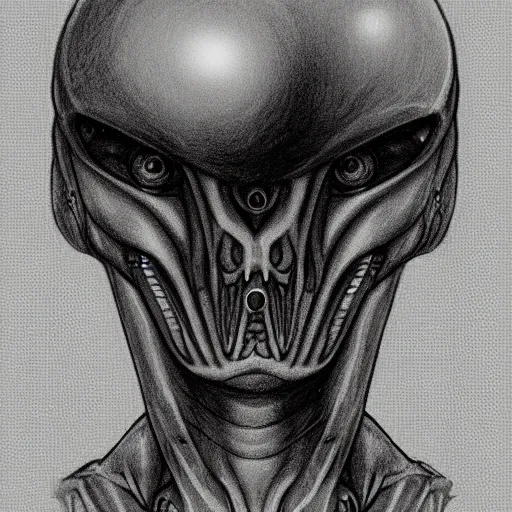 Image similar to sketch of an alien lifeform