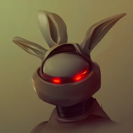 Image similar to rabbit robot in the style of dominik mayer artstation