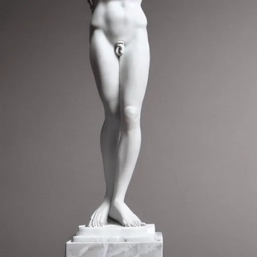 Image similar to ancient greek statue of jenna haze, advertising photography, white marble