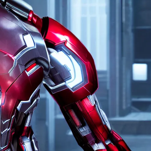 Image similar to still photo of marvel ultron, highly detailed, photorealistic portrait, bright studio setting, studio lighting, crisp quality and light reflections, unreal engine 5 quality render,