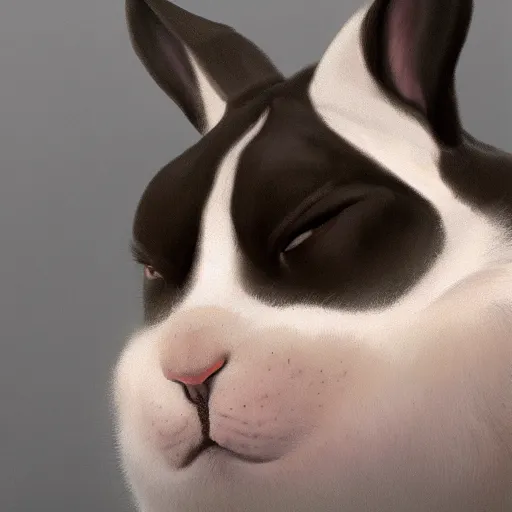 Prompt: portrait of the real life Big Chungus, highly detailed, digital painting, trending on artstation, concept art, smooth, sharp focus, by caravaggio