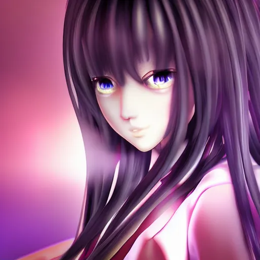 Prompt: Android girl Character Yukari Yuzuki Eclipse made by Kuroyu , digital art , 3D , rednered with raytracing