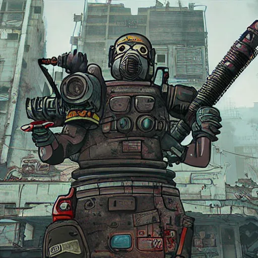 Image similar to ingame gameplay of a post-apocalyptic cyberpunk grimdark FPS video game in the style of akira toriyama in the style of fallout detailed realistic HD 8k High Resolution