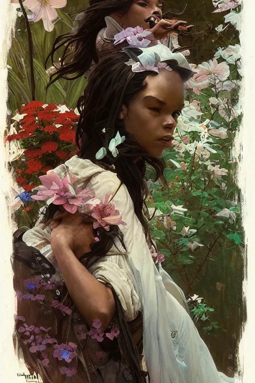 Prompt: 🧚🏿‍♀️::3, by Stanley Artgerm Lau, greg rutkowski, thomas kindkade, alphonse mucha, loish, norman Rockwell,