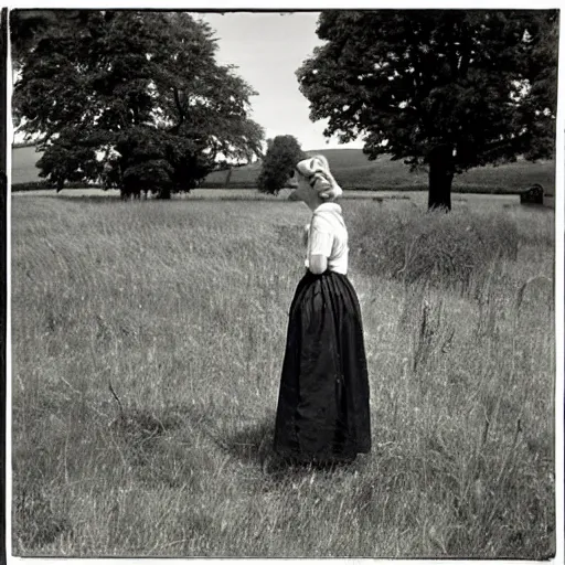 Image similar to a photo of a woman at the english countryside by nina leen