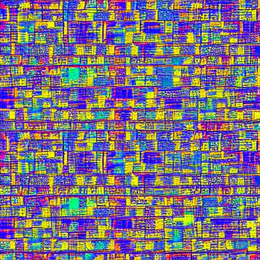 Prompt: an autostereogram, colored