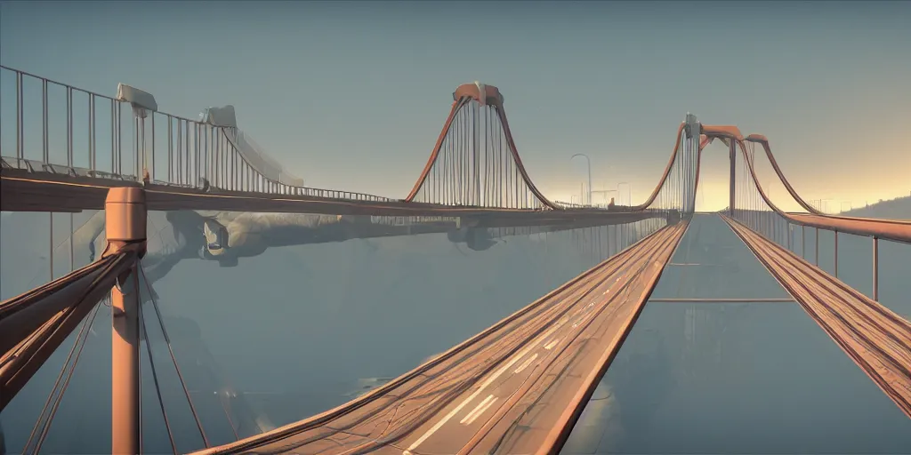 Image similar to a big bridge, 3 d octane render, epic lighting, 8 k, by goro fujita