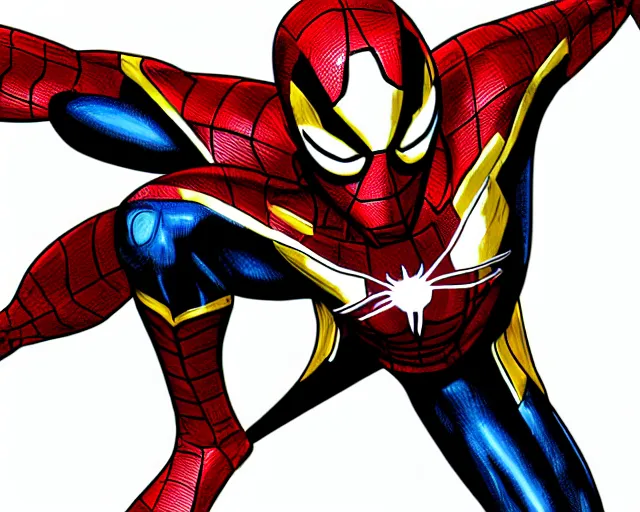 Image similar to sketch of the mcu iron spider