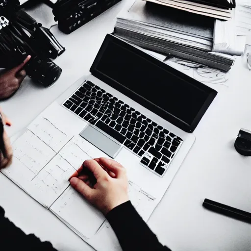 Prompt: 1 8 th century male coding on a laptop, dslr photo