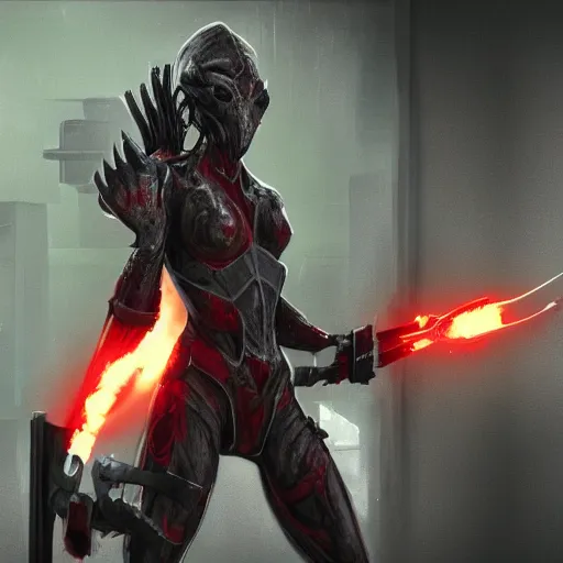 Image similar to a still of yautja in in the half - life game fighting against metrocops, hd shot, concept art, artstation