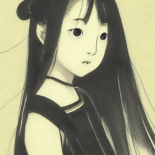 Image similar to young girl by samura hiroaki, detailed