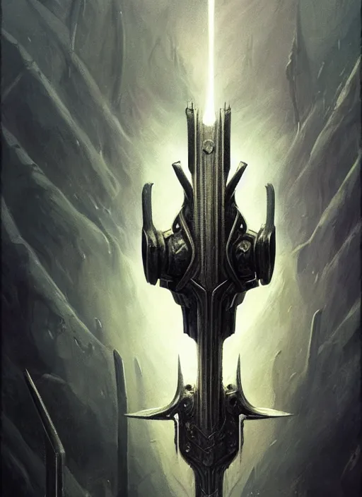 Image similar to masterpiece, viking thor's hammer concept art, stylized, doom, elegant, majestic, epic, art by h. r. giger, greg rutkowski, josan gonzalez, alexey egorov, biomechanical, alchemy, monogram