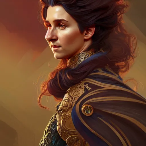 Prompt: lionel messi as a female, d & d style, fantasy, intricate, elegant, highly detailed, digital painting, artstation, concept art, matte, sharp focus, illustration, art by artgerm and greg rutkowski and alphonse mucha