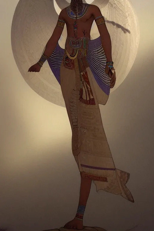 Prompt: Ibis-headed egyptian god, Thoth, on a sandstorm background, intricate, elegant, highly detailed, artstation, concept art, smooth, sharp focus, illustration, , digital art from artstation, digital art from deviantart, by Stjepan Sejic, Ruan Jia, and Mandy Jurgens, and Artgerm, and william adolphe bouguereau