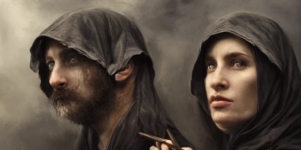 Image similar to beautiful oil matte portrait painting, black plague and the grim reaper, wonderful masterpiece highly detailed, beautiful cinematic light deep focus, elegant, digital painting, smooth, sharp focus, golden ratio, dramatic illumination, ultra realistic, 8 k, art by salvator rosa