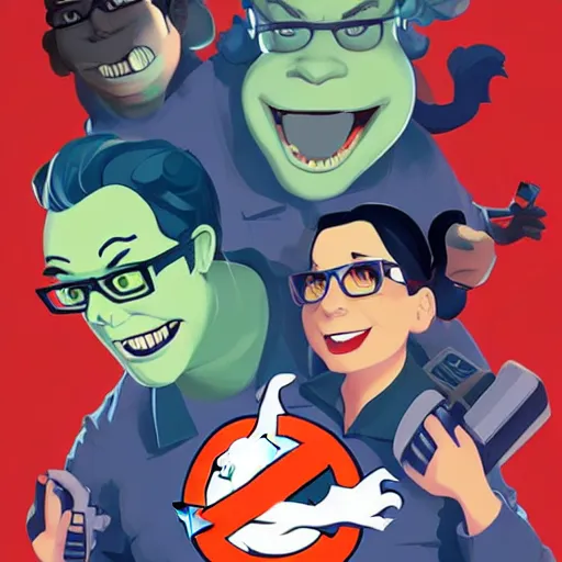 Prompt: face icon stylized minimalist ghostbusters, loftis, cory behance hd by jesper ejsing, by rhads, makoto shinkai and lois van baarle, ilya kuvshinov, rossdraws global illumination