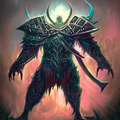 Image similar to Detailed colorful concept art of celtic giant as a dark souls boss; fantasy