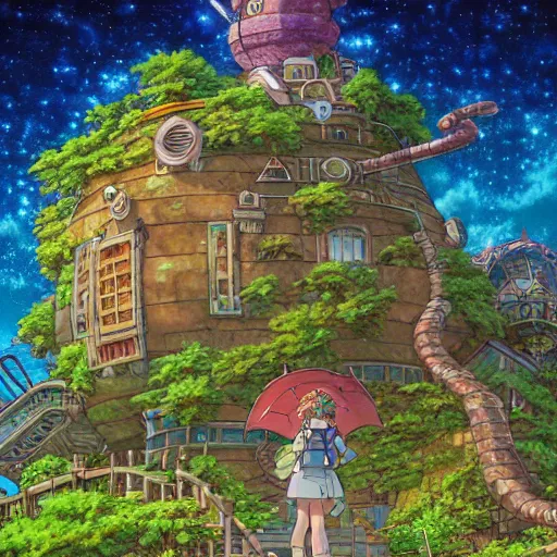 Prompt: photorealistic beautiful world of chrono trigger in the style of studio ghibli and tim white. hyperdetailed photorealism, 1 0 8 megapixels, amazing depth, glowing rich colors, powerful imagery, psychedelic overtones, 3 d finalrender, 3 d shading, cinematic lighting, artstation concept art