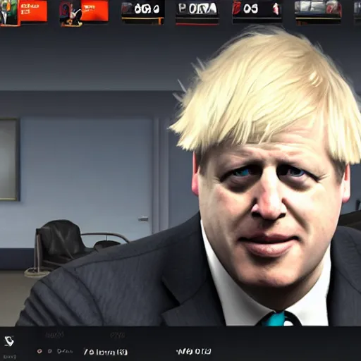 Prompt: boris johnson in csgo. csgo screenshot