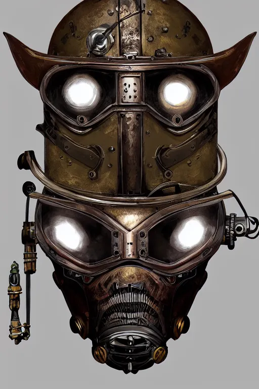 Image similar to steampunk helmet fantasy art mask robot ninja stylized digital illustration sharp focus, elegant intricate digital painting artstation concept art global illumination ray tracing advanced technology chaykin howard and campionpascale and cooke darwyn and davis jack