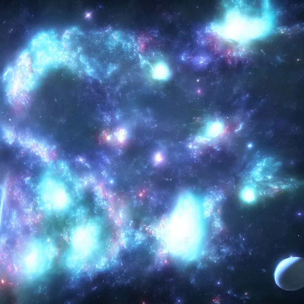 Prompt: a majestic dream without gravity, photorealistic, nebula galaxies, unreal engine,