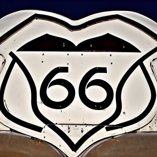 Prompt: a car with a beating heart on route66 3d 8k photo