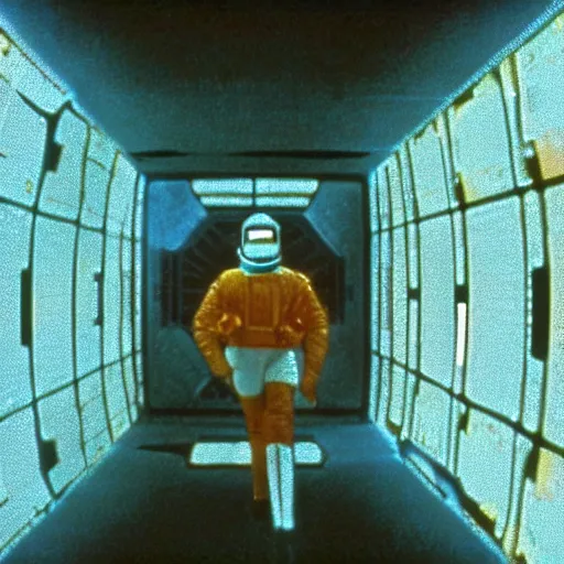 Image similar to an interior movie still from 2001: a space odyssey (1968), wes anderson, surreal