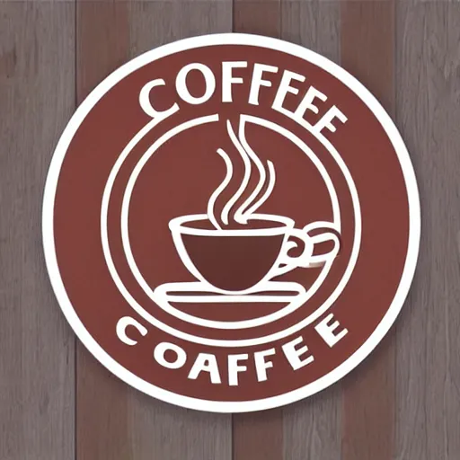 Prompt: sign logo anime coffee