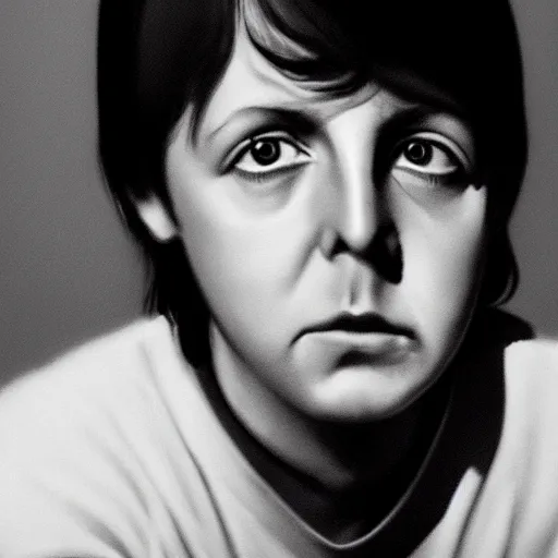 Prompt: portrait of sad Paul McCartney as a child crying and looking very unhappy photorealistic trending on artstation 8k high quality very coherent art lighting