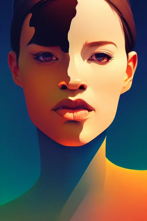 Prompt: cow, desert colors, smooth face, centered median photoshop filter cutout vector behance hd by artgerm, jesper ejsing, by rhads, makoto shinkai and lois van baarle, ilya kuvshinov, rossdraws, illustration, art by ilya kuvshinov and gustav klimt