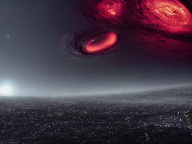 photo of 8k ultra realistic black hole, vast