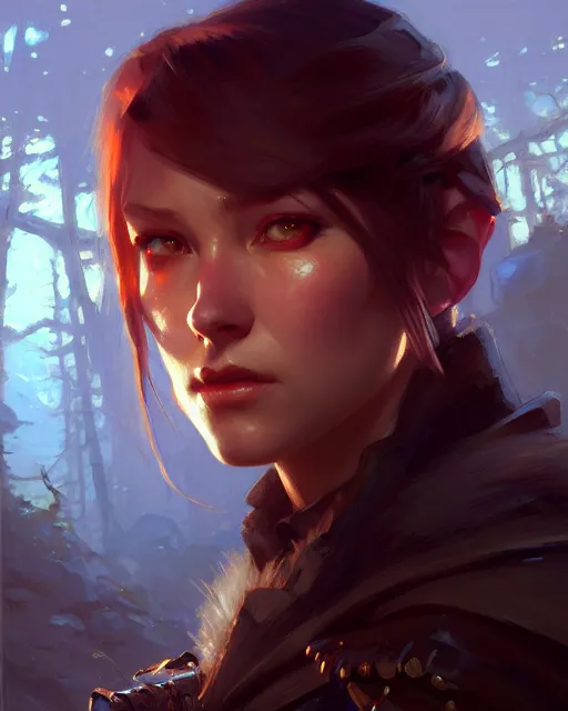 Image similar to a potrait of a human rogue, dungeons and dragons, fantasy, fine details. night setting. realistic shaded lighting poster by ilya kuvshinov katsuhiro, artgerm, jeremy lipkin and michael garmash, unreal engine, radiant light, detailed and intricate environment, digital art, trending on art station