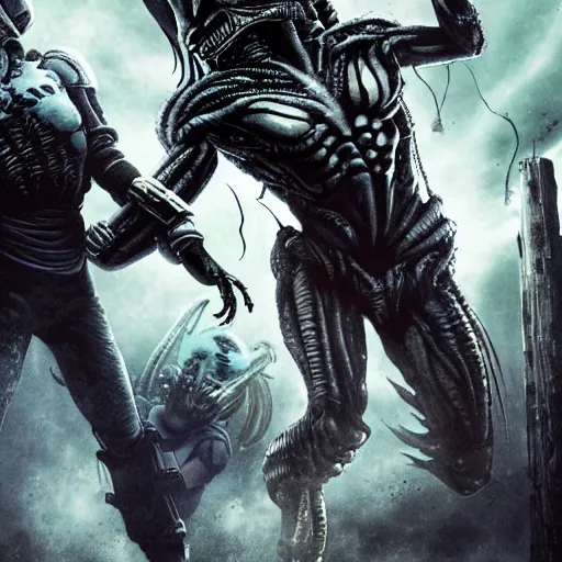 Image similar to aliens vs predator